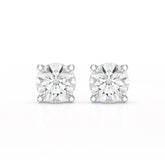 1 Carat Studs Lab Diamond Round Earrings